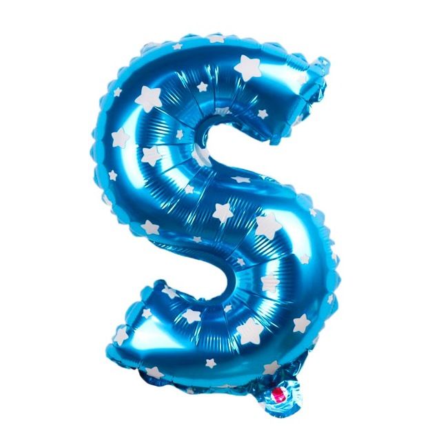 Bong bóng chữ cái 35 cm màu xanh (A-Z foil balloons 16'' Blue)