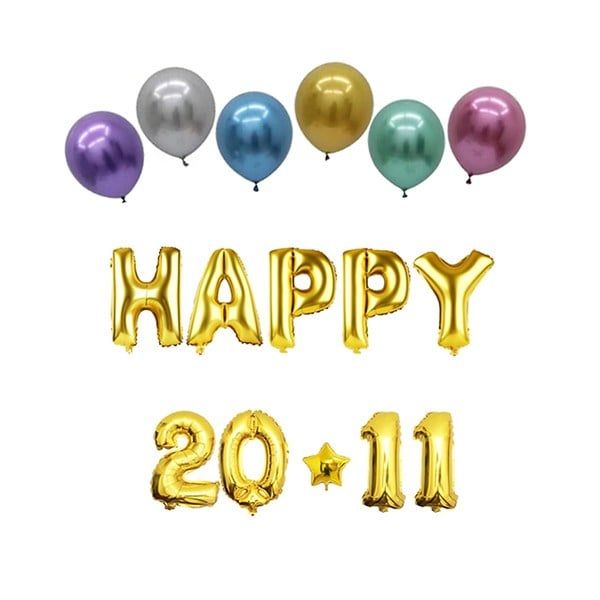 Combo bong bóng trang trí ngày nhà giáo Happy 20-11 (chọn màu) - Vàng