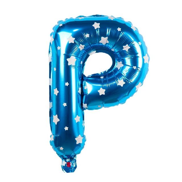 Bong bóng chữ cái 35 cm màu xanh (A-Z foil balloons 16'' Blue)