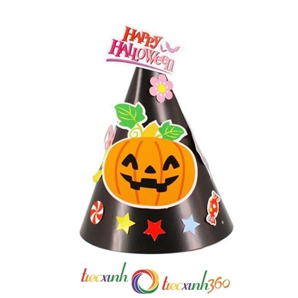 NÓN GIẤY HÓA TRANG HALLOWEEN - Bí ngô
