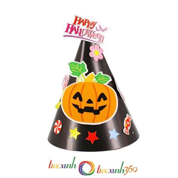 NÓN GIẤY HÓA TRANG HALLOWEEN - Bí ngô