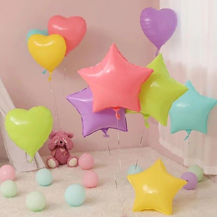 Combo 5 bong bóng hình màu macaron trang trí tiệc - Ngôi sao
