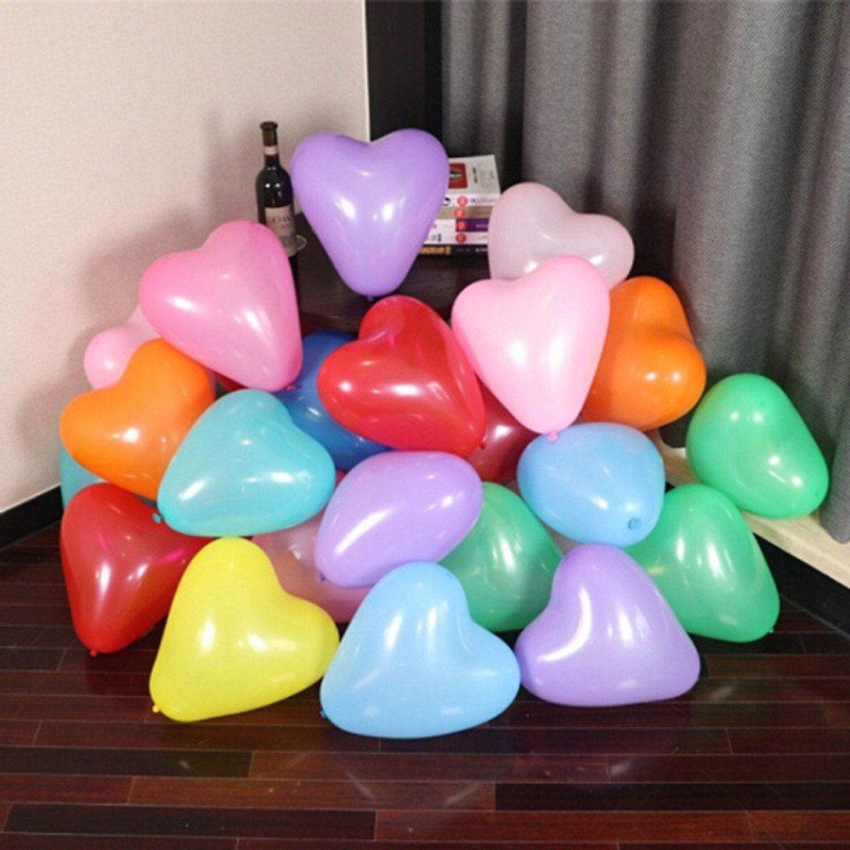 20 bong bóng trái tim nhiều màu