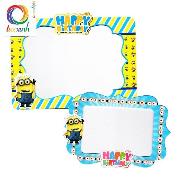 Combo 2 khung hình giấy để bàn trang trí sinh nhật - minion