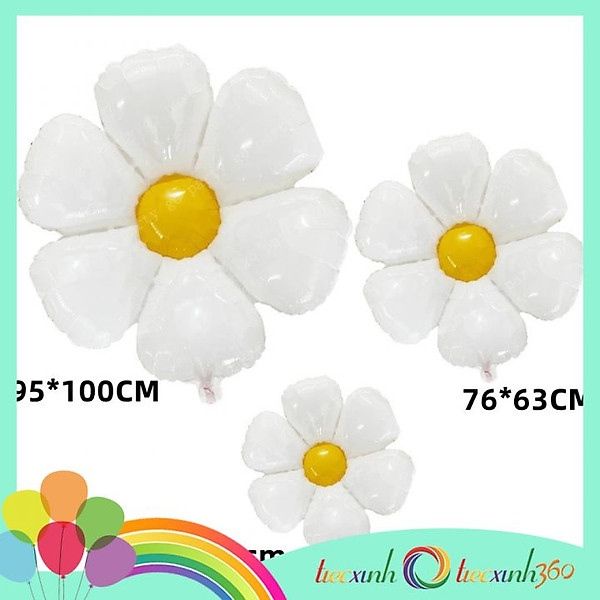 Bong bóng hình hoa cúc mặt cười - lớn