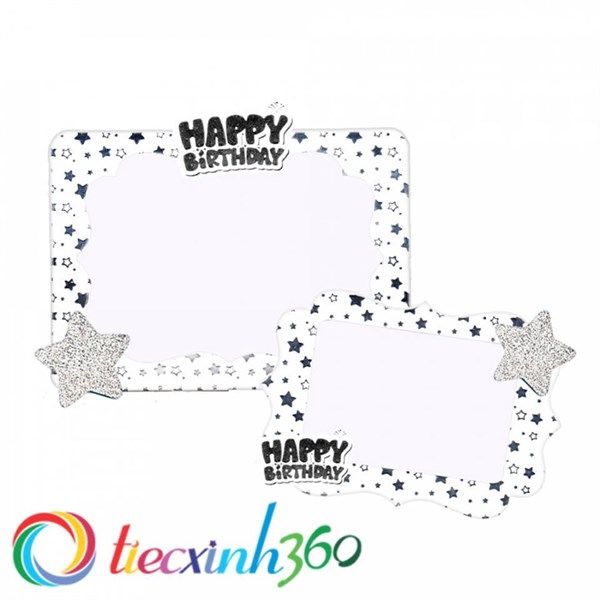 2 khung hình giấy để bàn sao ép kim - Bạc