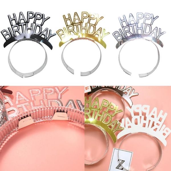 Cài tóc chữ Happy Birthday giấy