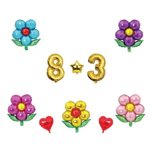 SET BONG BÓNG TRANG TRÍ 8-3 (mẫu hoa)