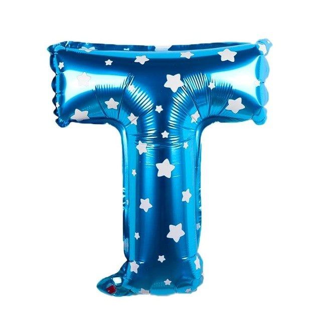 Bong bóng chữ cái 35 cm màu xanh (A-Z foil balloons 16'' Blue)