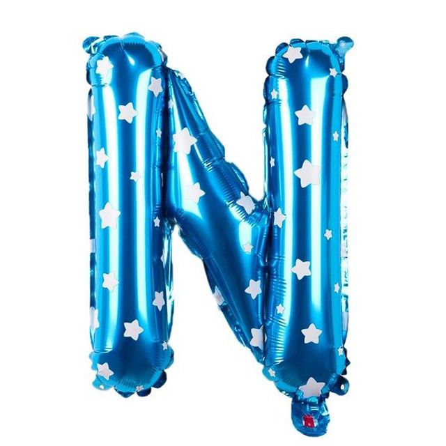  Bong bóng chữ cái 35 cm màu xanh (A-Z foil balloons 16'' Blue) 