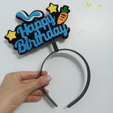  Cài tóc chữ Happy Birthday vải nỉ có đèn 