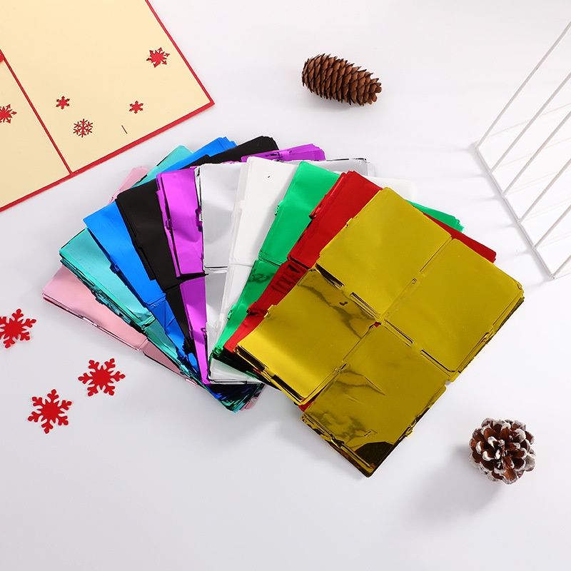 Màn kim tuyến dạng ô Square Foil Curtain - Vàng gold