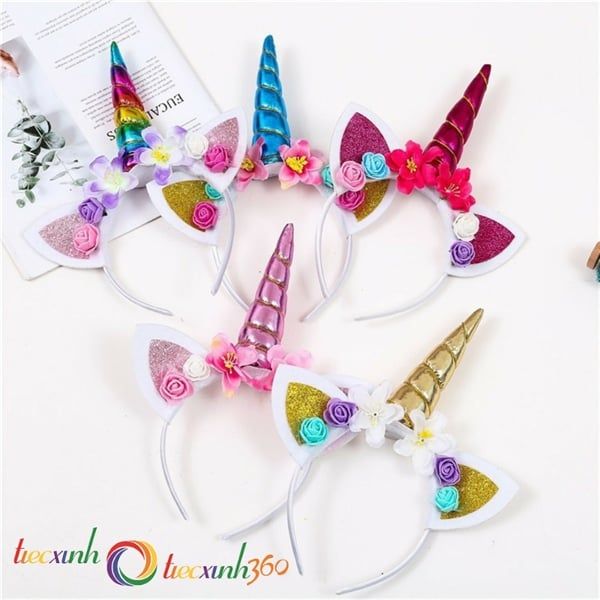  BĂNG ĐÔ CÀI TÓC SỪNG UNICORN - nhiều màu 