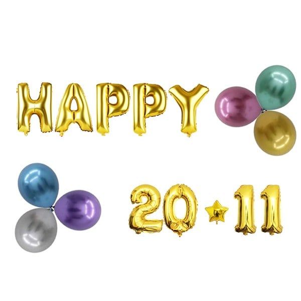 Combo bong bóng trang trí ngày nhà giáo Happy 20-11 (chọn màu) - Vàng
