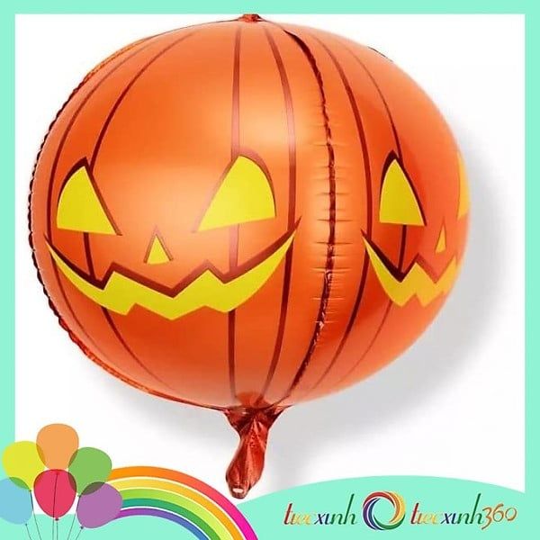 bong bóng bí ngô 4D trang trí halloween