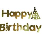  Dây chữ Happy Birthday mẫu nón sinh nhật - Vàng 