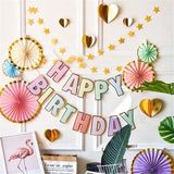  Dây chữ Happy Birthday màu pastel 