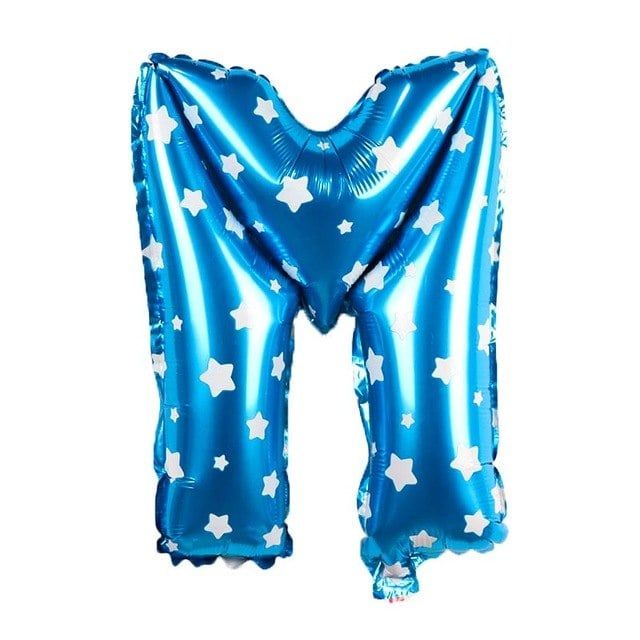 Bong bóng chữ cái 35 cm màu xanh (A-Z foil balloons 16'' Blue)