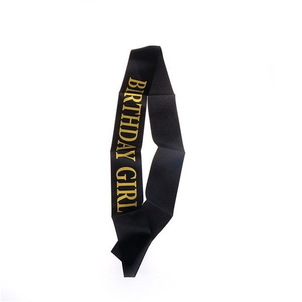 Băng đeo chéo phụ kiện sinh nhật Birthday Girl Black - Gold