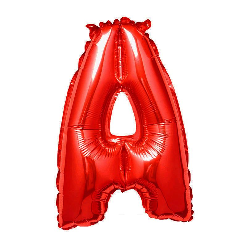  Bong bóng chữ cái 35cm màu đỏ (A-Z foil balloons 16'' Red) 