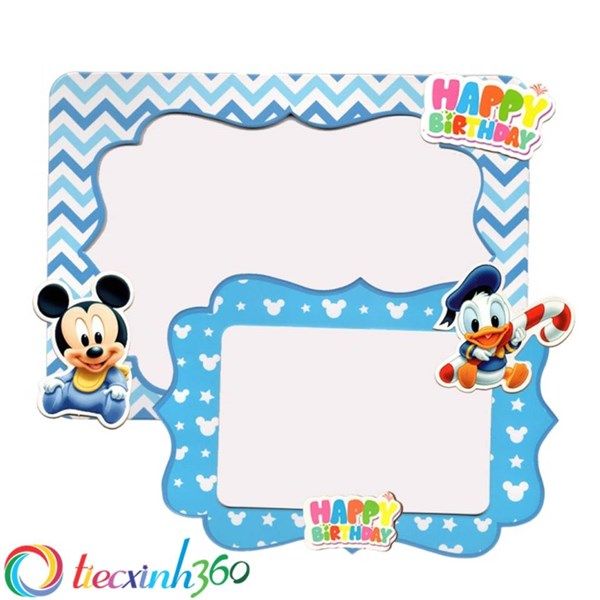 Bộ 2 khung hình giấy để bàn trang trí sinh nhật - mickey