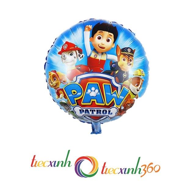 Bong bóng tròn paw patrol