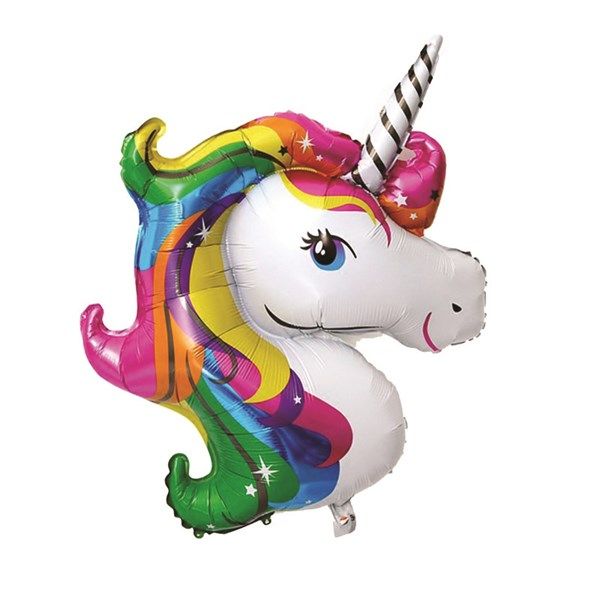 Bong bóng hình đầu ngựa một sừng - Rainbown unicorn - 40 cm