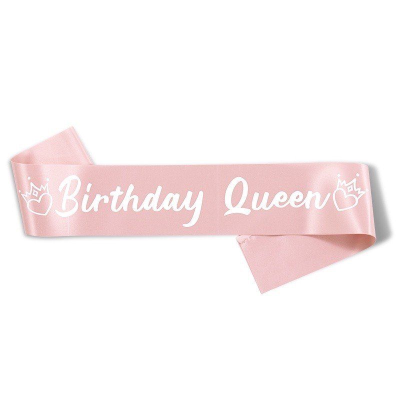 Băng đeo chéo sinh nhật in chữ Birthday Queen