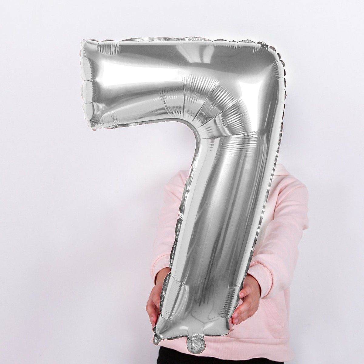 Bong bóng số (0-9) màu bạc 70cm
