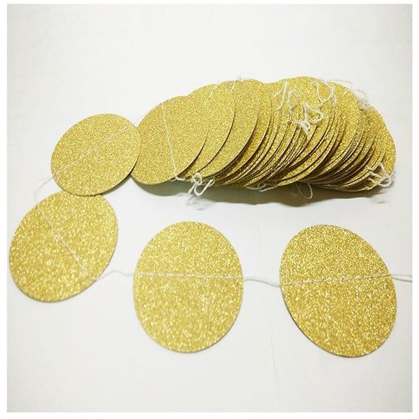 Dây trang trí garland kim tuyến tròn