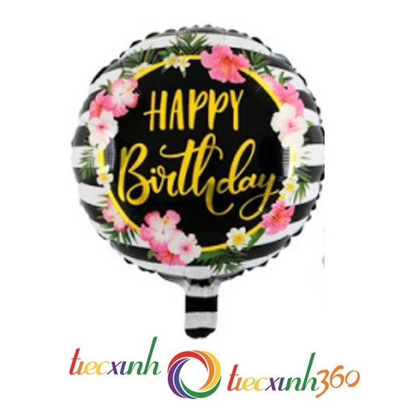 Bong bóng Happy Birthday - Tròn M2