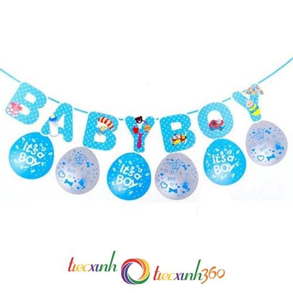 COMBO TRANG TRÍ BABY SHOWER CHO BÉ TRAI BABY BOY