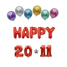  Combo bong bóng trang trí ngày nhà giáo Happy 20-11 (chọn màu) - Đỏ 