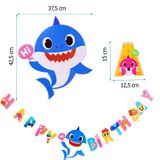  Dây treo Happy Birthday chủ đề Baby Shark 