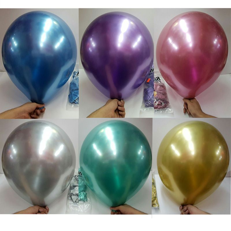 Bong bóng cao su chrome (Metallic balloons) nhiều màu
