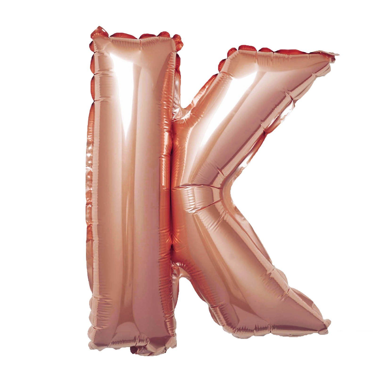  Bong bóng chữ cái 35cm màu vàng hồng (A-Z foil balloons - 16'' Rose Gold) 