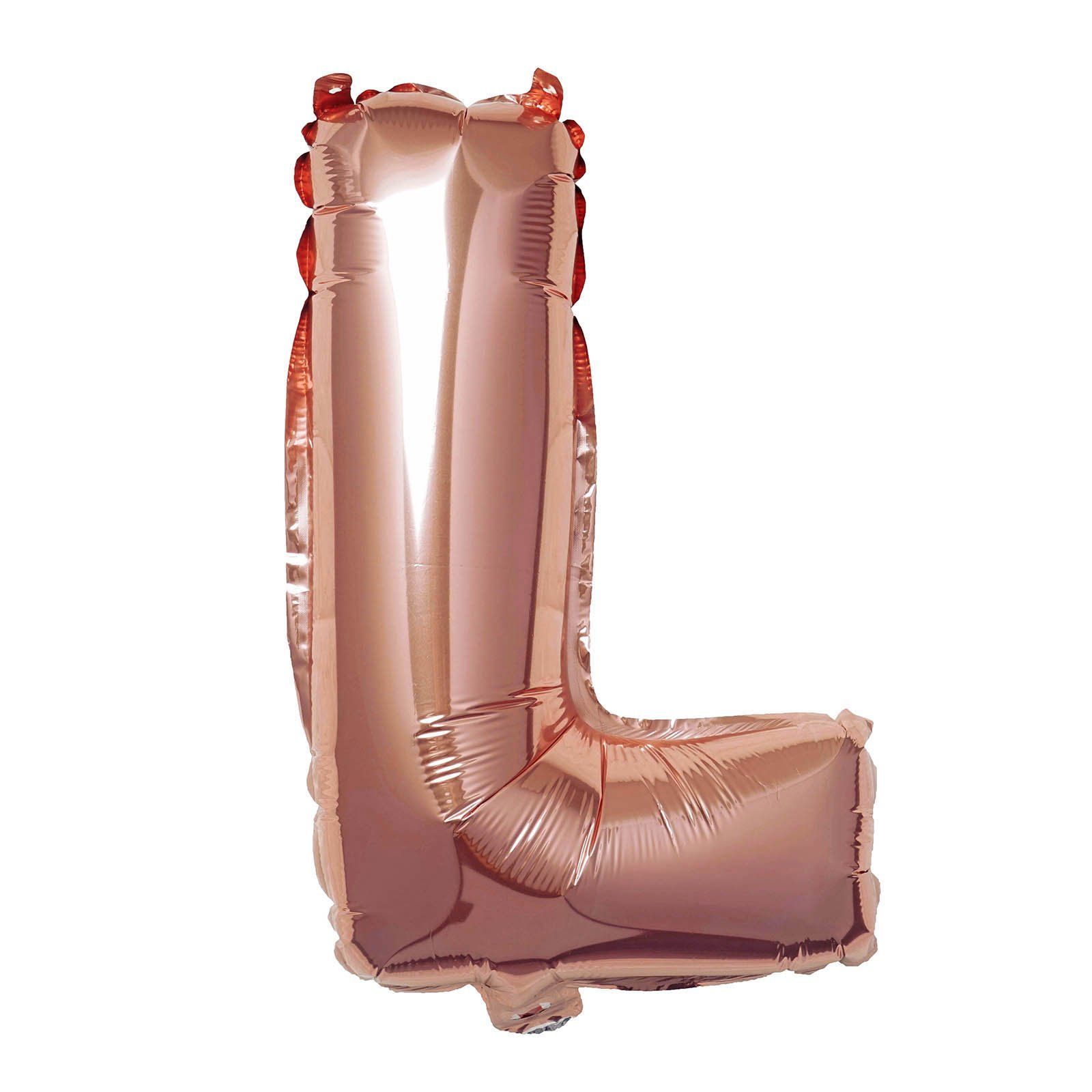  Bong bóng chữ cái 35cm màu vàng hồng (A-Z foil balloons - 16'' Rose Gold) 