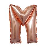  Bong bóng chữ cái 35cm màu vàng hồng (A-Z foil balloons - 16'' Rose Gold) 