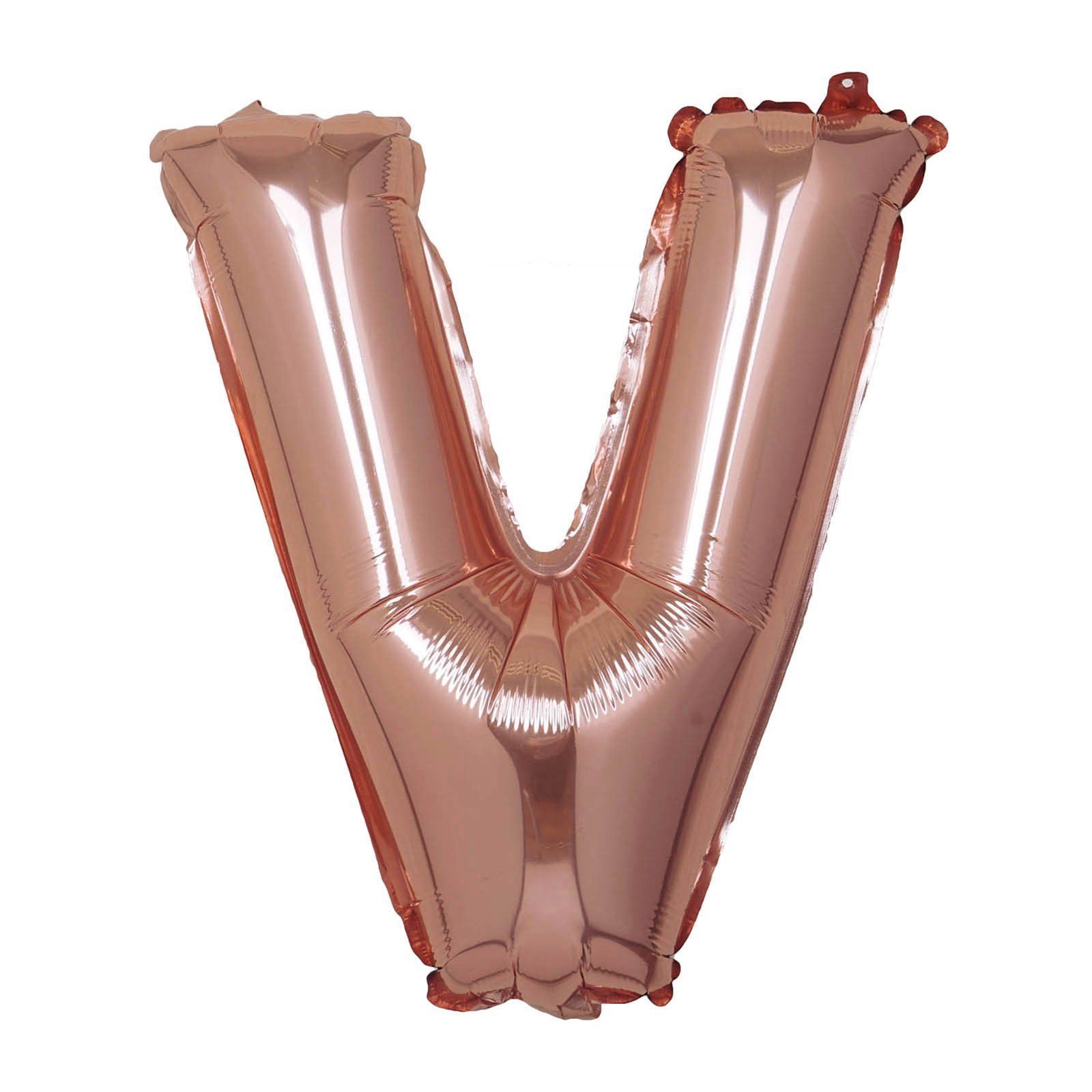  Bong bóng chữ cái 35cm màu vàng hồng (A-Z foil balloons - 16'' Rose Gold) 