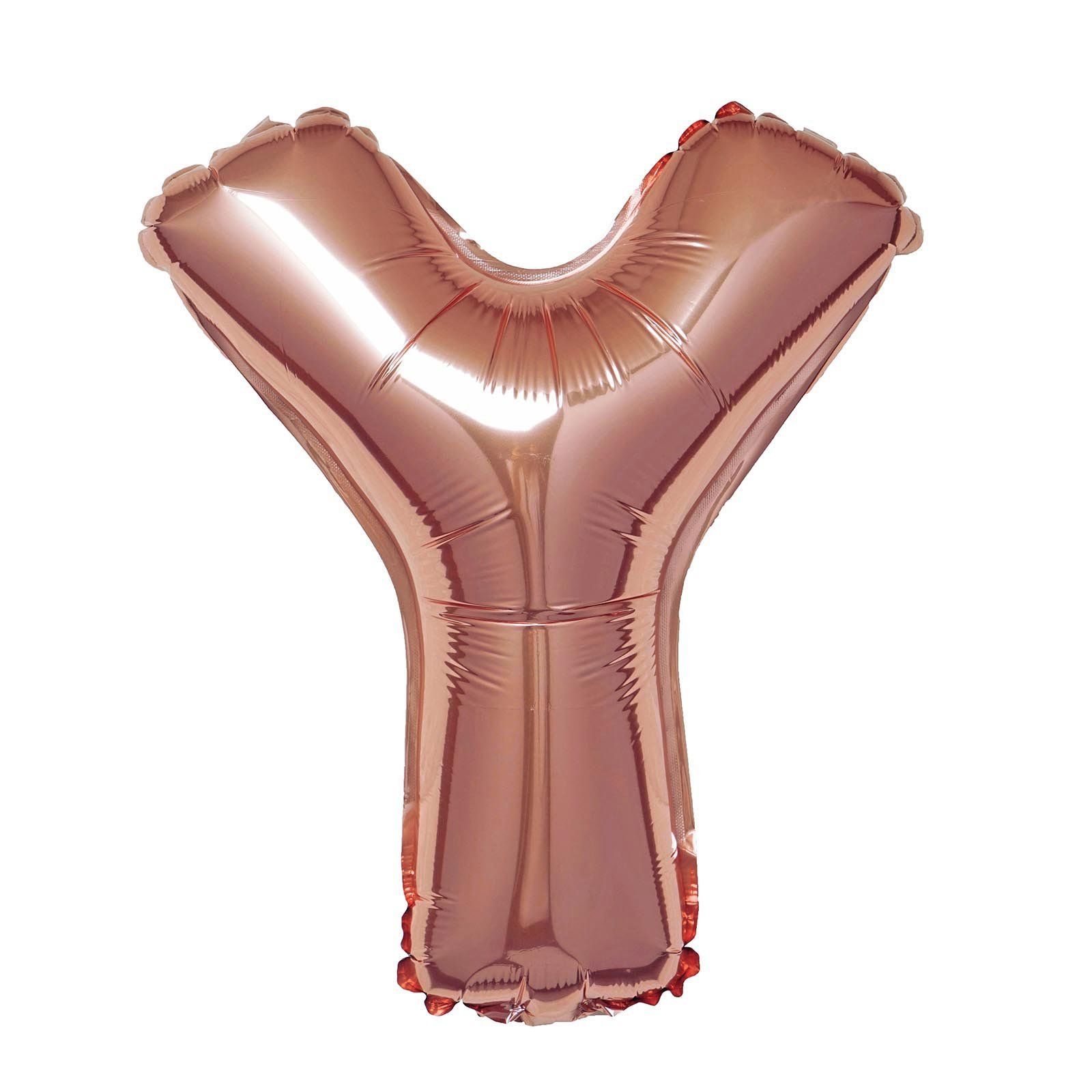  Bong bóng chữ cái 35cm màu vàng hồng (A-Z foil balloons - 16'' Rose Gold) 