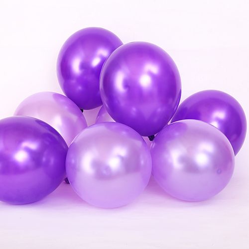 30 bong bóng mix màu tím đậm-nhạt (nhũ)