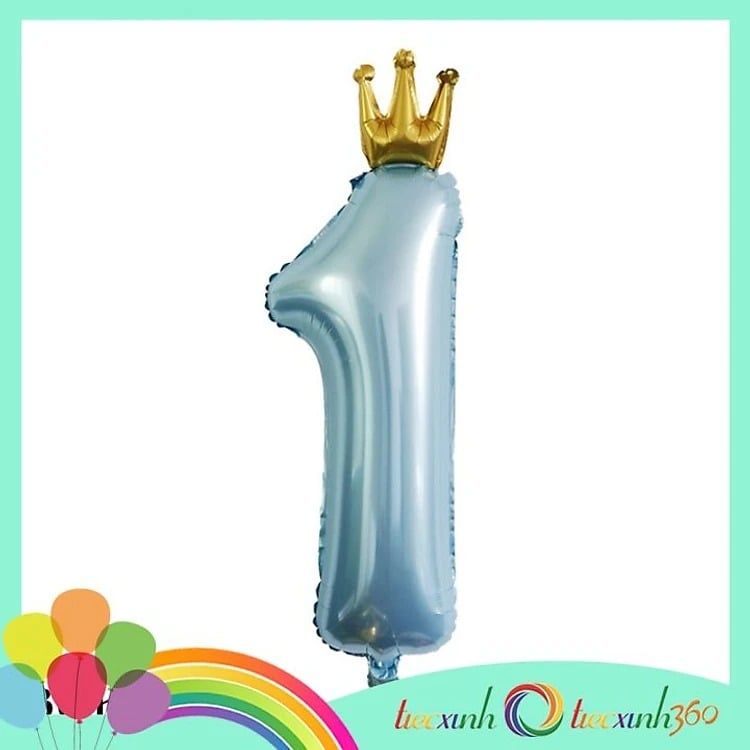 Bóng số 1 vương miện - xanh