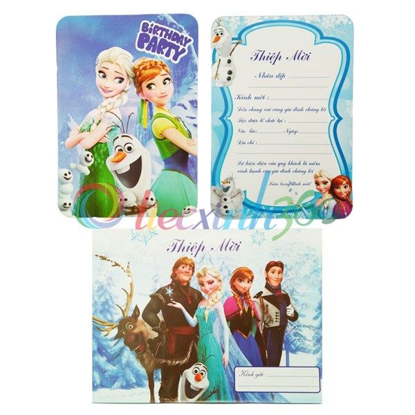 Combo 10 thiệp sinh nhật Frozen