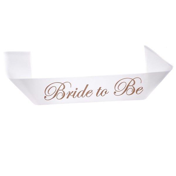  Phụ kiện băng đeo chéo Bride to Be-Trắng 