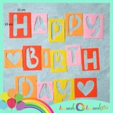  Dây chữ sinh nhật vải nỉ Happy Birthday - NN 