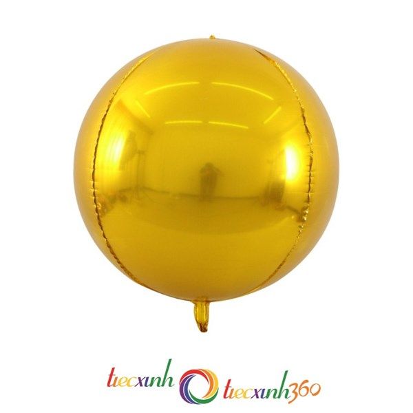 Bong bóng tròn 4D size 45cm - Vàng