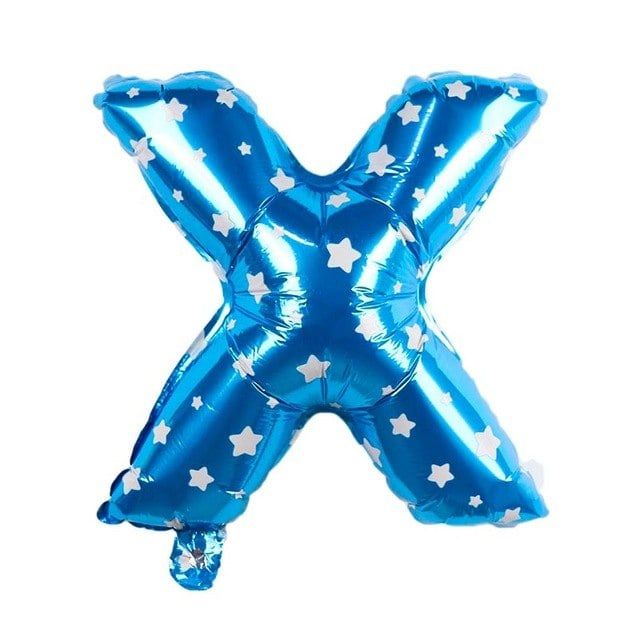 Bong bóng chữ cái 35 cm màu xanh (A-Z foil balloons 16'' Blue)