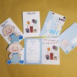  5 thiệp mời sinh nhật Cute Baby Boy 