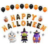  Bộ bong bóng trang trí Halloween phù thủy - ma - cú 