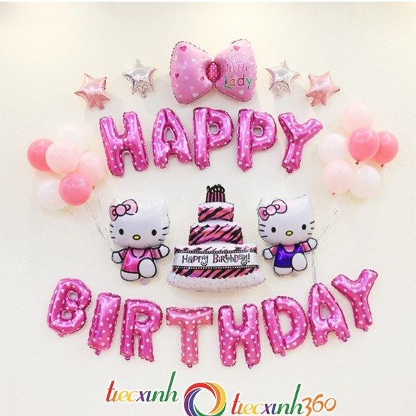 Bộ bong bóng sinh nhật Hello Kitty
